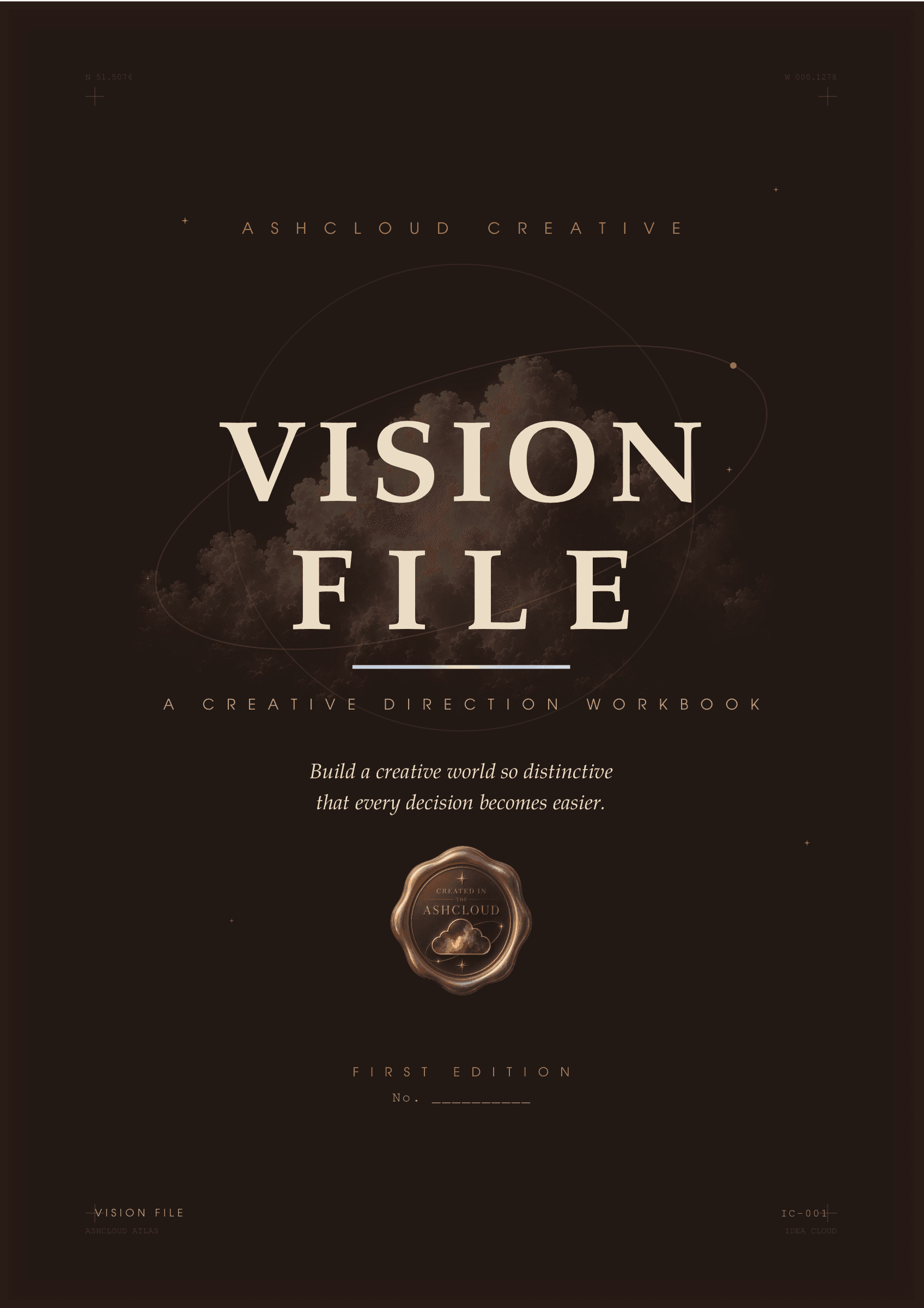 Cover of Vision File, a creative direction workbook